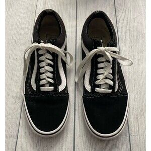 Black Vans Off The Wall Shoes, Size Men’s Adult 7.5, Size Women’s Adult 9